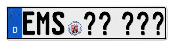 Wunschkennzeichen Ems reservieren