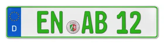 Grüne Kennzeichen EN online bestellen