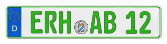 Grüne Kennzeichen ERH online bestellen