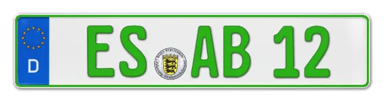 Grüne Kennzeichen ES online bestellen