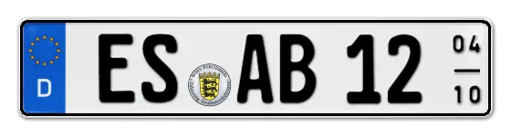 Saisonkennzeichen ES für ESslingen als Wunschkennzeichen online bestellen