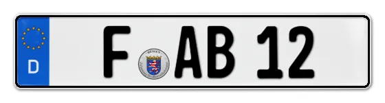 Autokennzeichen Frankfurt am Main