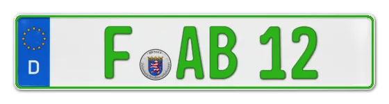 Grüne Kennzeichen F online bestellen