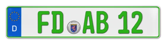 Grüne Kennzeichen FD online bestellen