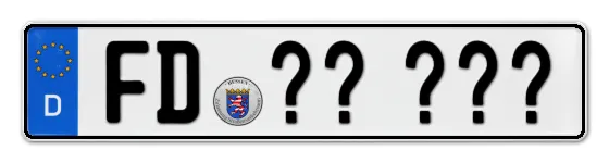 WunschKennzeichen Fulda Wunschkennzeichen Fulda reservieren