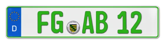 Grüne Kennzeichen FG online bestellen