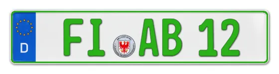 Grüne Kennzeichen FI online bestellen