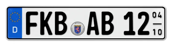 Saisonkennzeichen FKB für FranKenBerg als Wunschkennzeichen online bestellen