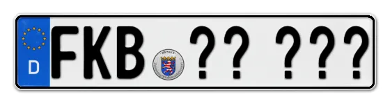 Wunschkennzeichen Frankenberg reservieren