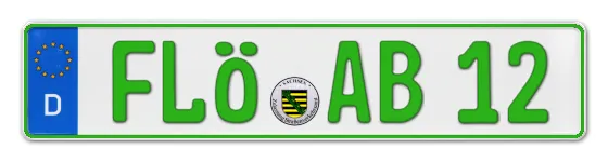 Grüne Kennzeichen FLÖ online bestellen