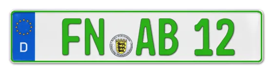 Grüne Kennzeichen FN online bestellen