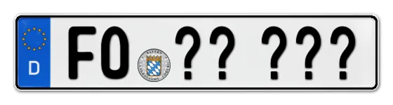 WunschKennzeichen Forchheim Wunschkennzeichen Forchheim reservieren