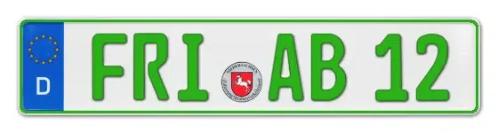 Grüne Kennzeichen FRI online bestellen