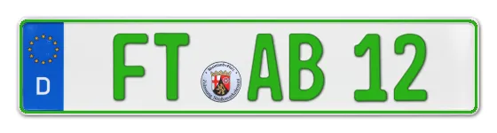 Grüne Kennzeichen FT online bestellen