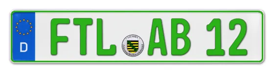 Grüne Kennzeichen FTL online bestellen
