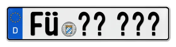 Wunschkennzeichen FÜrth reservieren