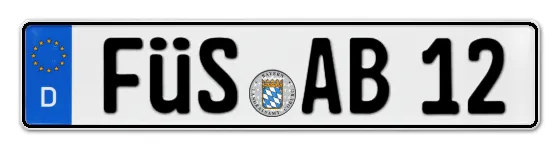 Autokennzeichen FÜSsen