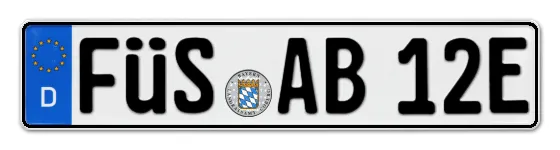 E-Kennzeichen FÜSsen online bestellen