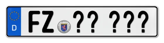 Wunschkennzeichen Fritzlar reservieren