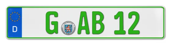 Grüne Kennzeichen G online bestellen