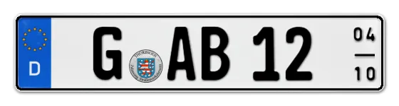 Saisonkennzeichen G für Gera online bestellen