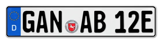 E-Kennzeichen GANdersheim als Wunschkennzeichen online reservieren