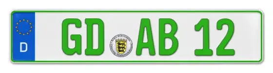 Grüne Kennzeichen GD online bestellen