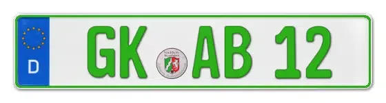 Grüne Kennzeichen GK online bestellen