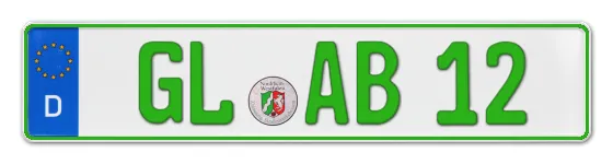 Grüne Kennzeichen GL online bestellen