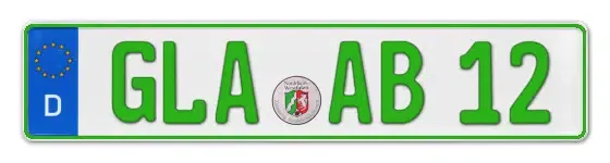 Grüne Kennzeichen GLA online bestellen