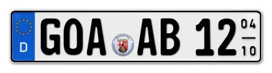 Saisonkennzeichen GOA für GOAr als Wunschkennzeichen online bestellen