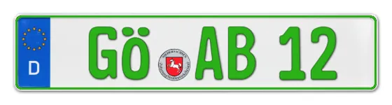 Grüne Kennzeichen GÖ online bestellen