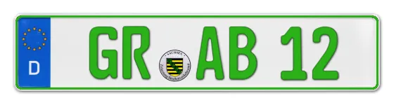 Grüne Kennzeichen GR online bestellen