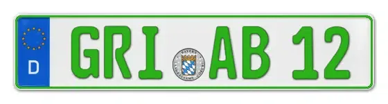 Grüne Kennzeichen GRI online bestellen