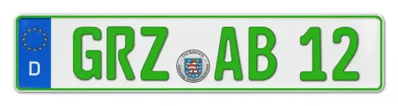Grüne Kennzeichen GRZ online bestellen