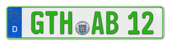 Grüne Kennzeichen GTH online bestellen