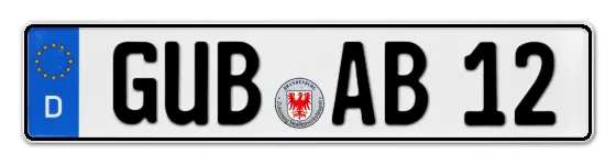 Kennzeichen GUBen bestellen