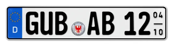 Saisonkennzeichen GUB für GUBen als Wunschkennzeichen online bestellen