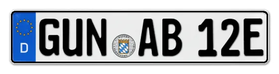 E-Kennzeichen GUNzenhausen online bestellen