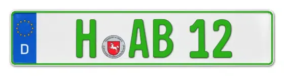 Grüne Kennzeichen H online bestellen