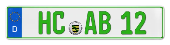Grüne Kennzeichen HC online bestellen