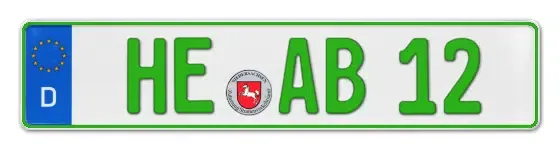 Grüne Kennzeichen HE online bestellen