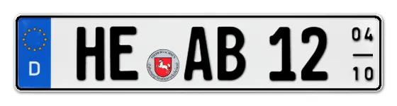 Saisonkennzeichen HE für HElmstedt als Wunschkennzeichen online bestellen
