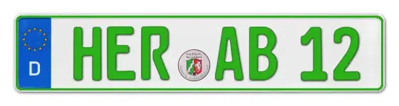 Grüne Kennzeichen HER online bestellen