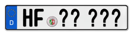 Wunschkennzeichen Herford reservieren