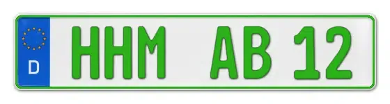 Grüne Kennzeichen HHM online bestellen