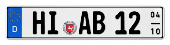 Saisonkennzeichen HI für HIldesheim als Wunschkennzeichen online bestellen