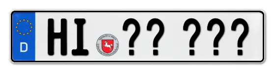 Wunschkennzeichen Hildesheim reservieren