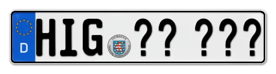 Wunschkennzeichen Heiligenstadt reservieren