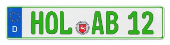 Grüne Kennzeichen HOL online bestellen